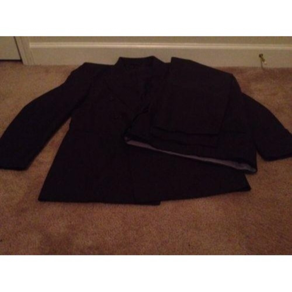 Gino Cappeli Men's 2-Piece Pant Suit Hemmed Bottom Size 38 Regular Gray